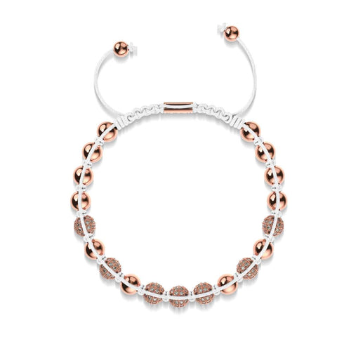 18 Karat Roségold | Kristallpavé Kikiballa-Armband | Weiß